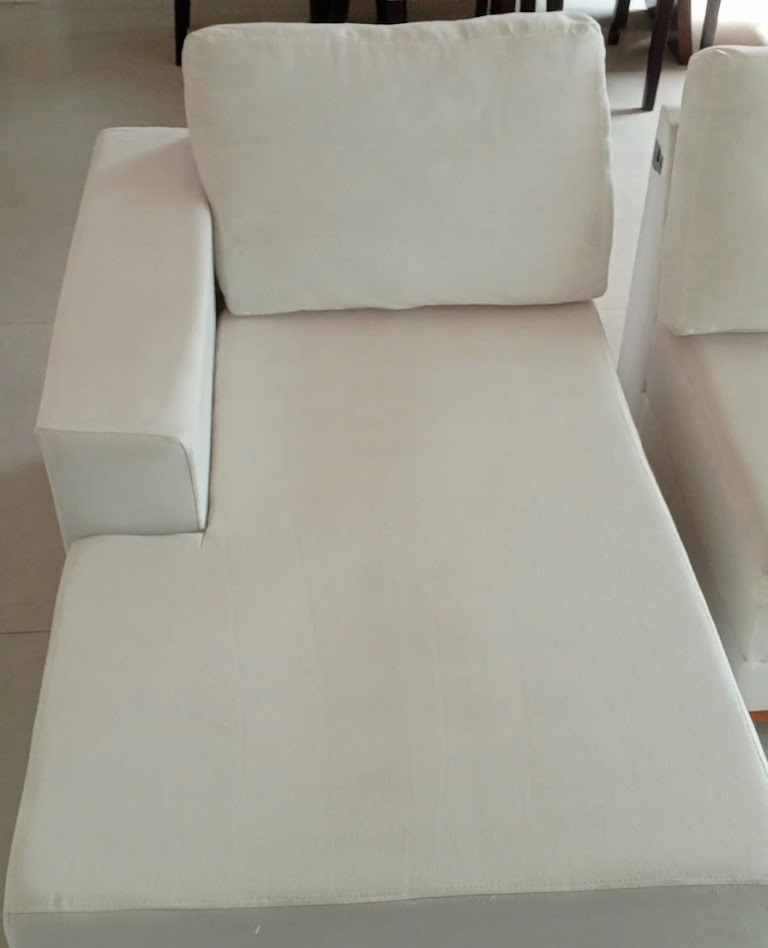 Sofá limpo após higienização